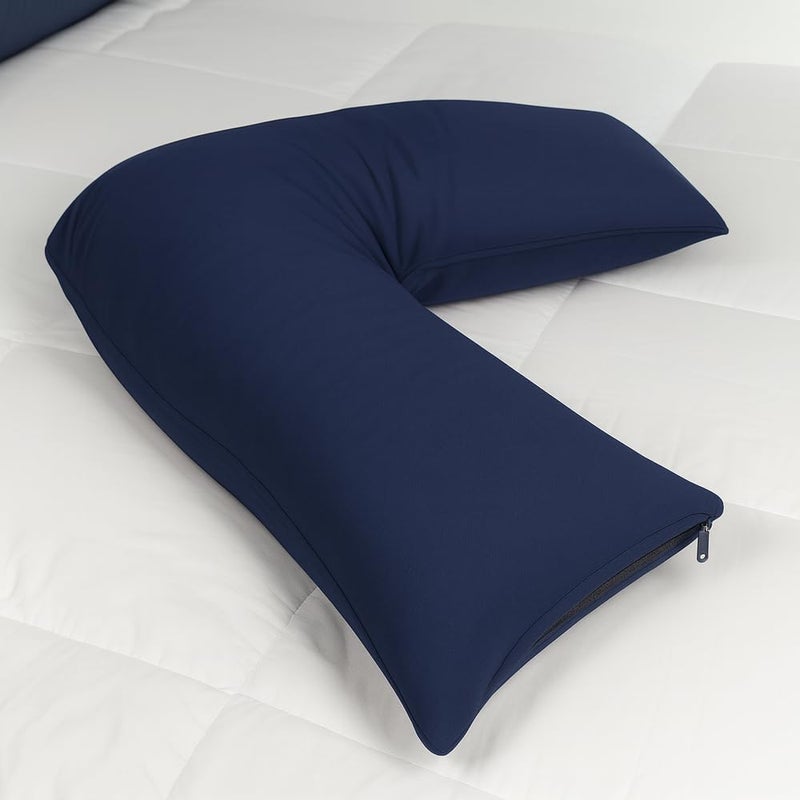 Contour Products L Pillow Case, Navy, Made Specifically for The Contour Products L-Shaped Body Pillow - Image 2